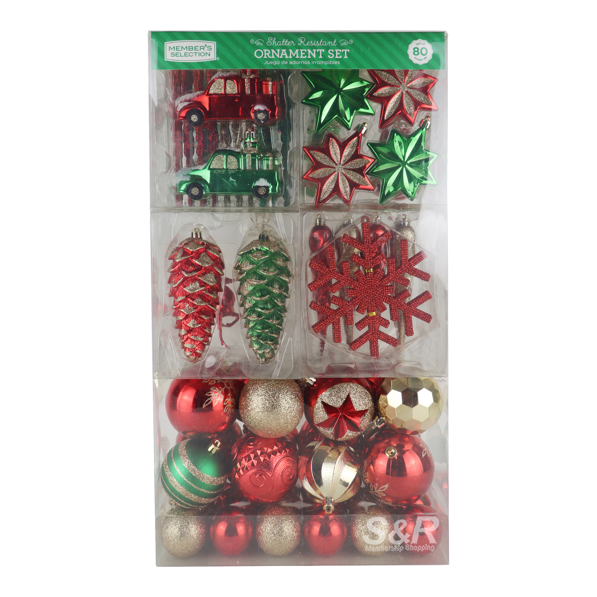 Member's Selection Shatter Resistant Ornament Set 80pcs Member's Selection Shatter Resistant Ornament Set 80pcs